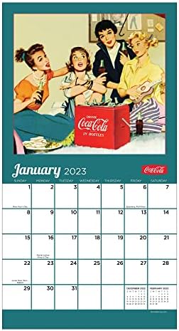 TF פרסום לוח השנה של קוקה קולה מיני 2023 | 2023 לוח השנה הקיר 12 חודשים | קיר לוח שנה גדול 2023 | לוח השנה